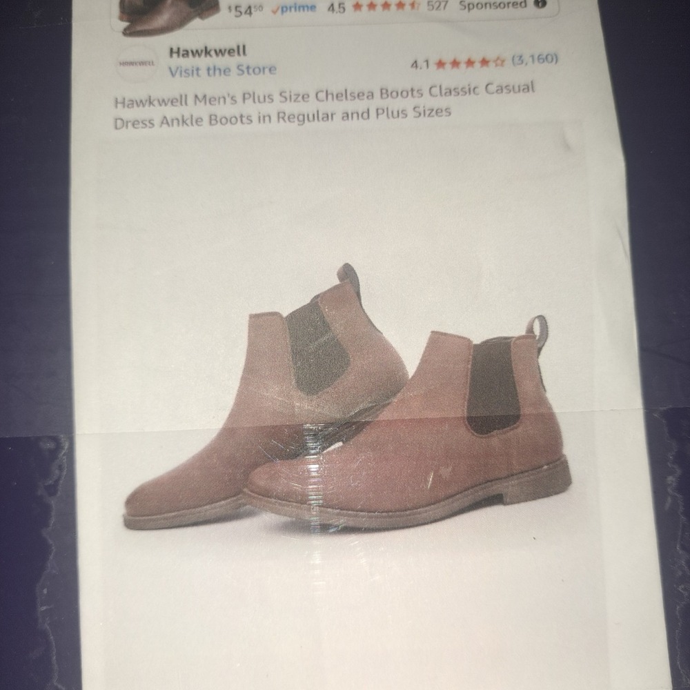 Hawkwell Mens The Chelsea Boots Merino Blend Bourbon Size 16